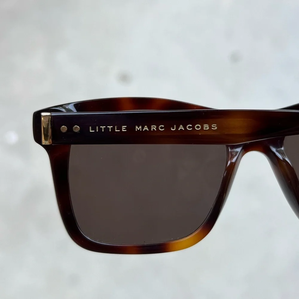 Little Marc Jacobs Tortoise Brown Square Sunglasses Kids’ Unisex